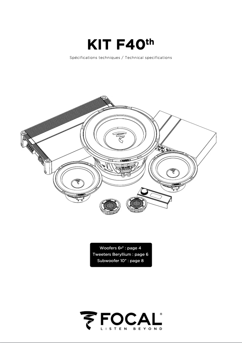 Image de la première page du manuel de l'appareil F40th