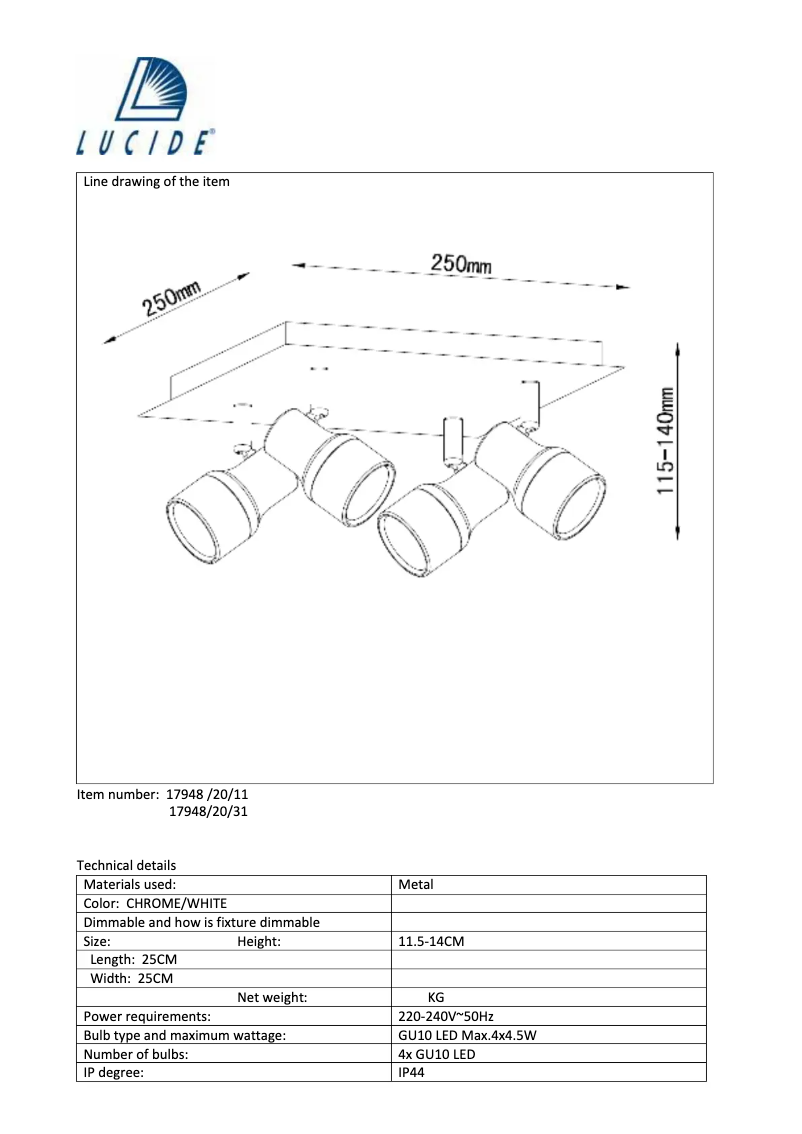 Image de la première page du manuel de l'appareil Sirene-LED