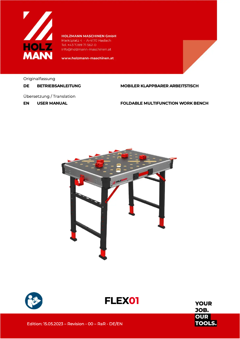 Page 1 de la notice Manuel utilisateur Holzmann FLEX01