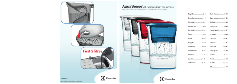 Imagen de la primera página del manual del dispositivo EWFSJ1