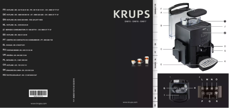 Page n°1 - Manuel utilisateur Krups Arabica EA817K