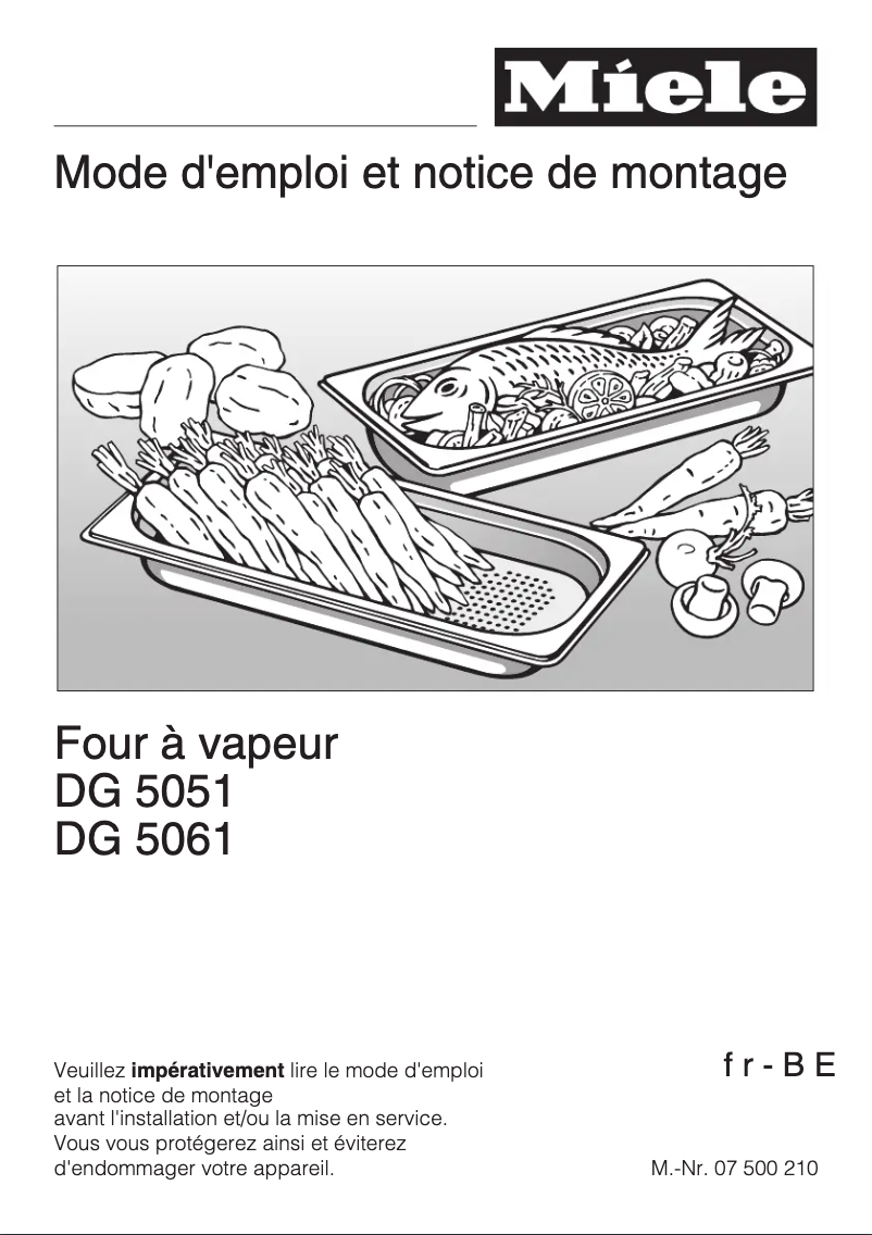 Page n°1 - Manuel utilisateur Miele DG 5061