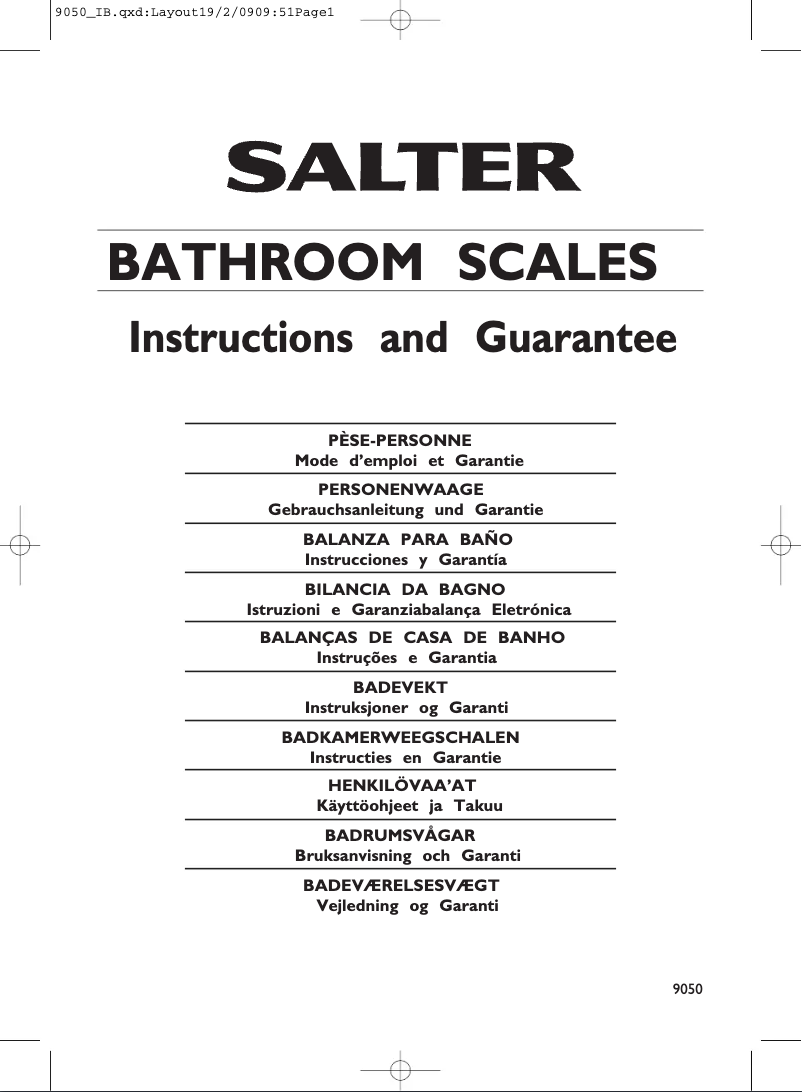 Image de la première page du manuel de l'appareil 9050 SVBK3R Ultra Slim