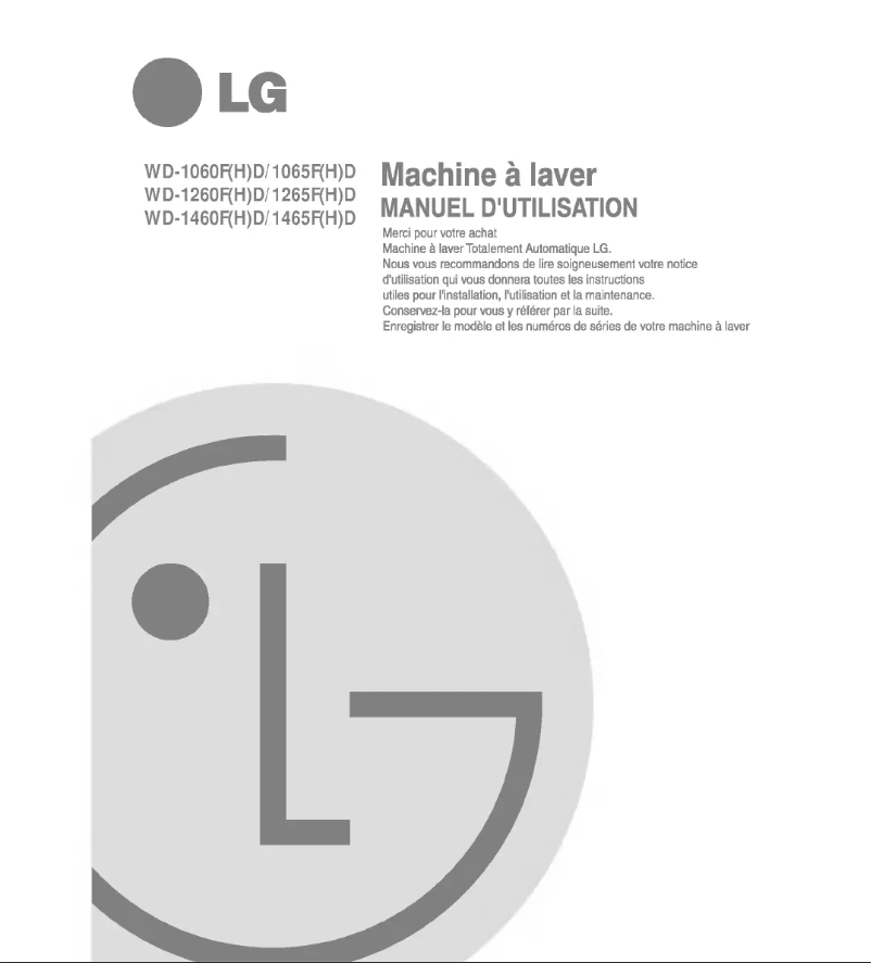 Page n°1 - Manuel utilisateur LG WD-1265FD