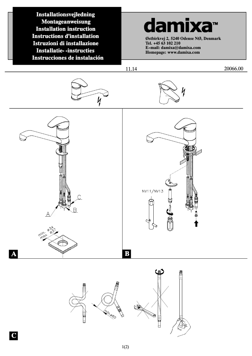 Page 1 de la notice Manuel utilisateur Damixa 1000300
