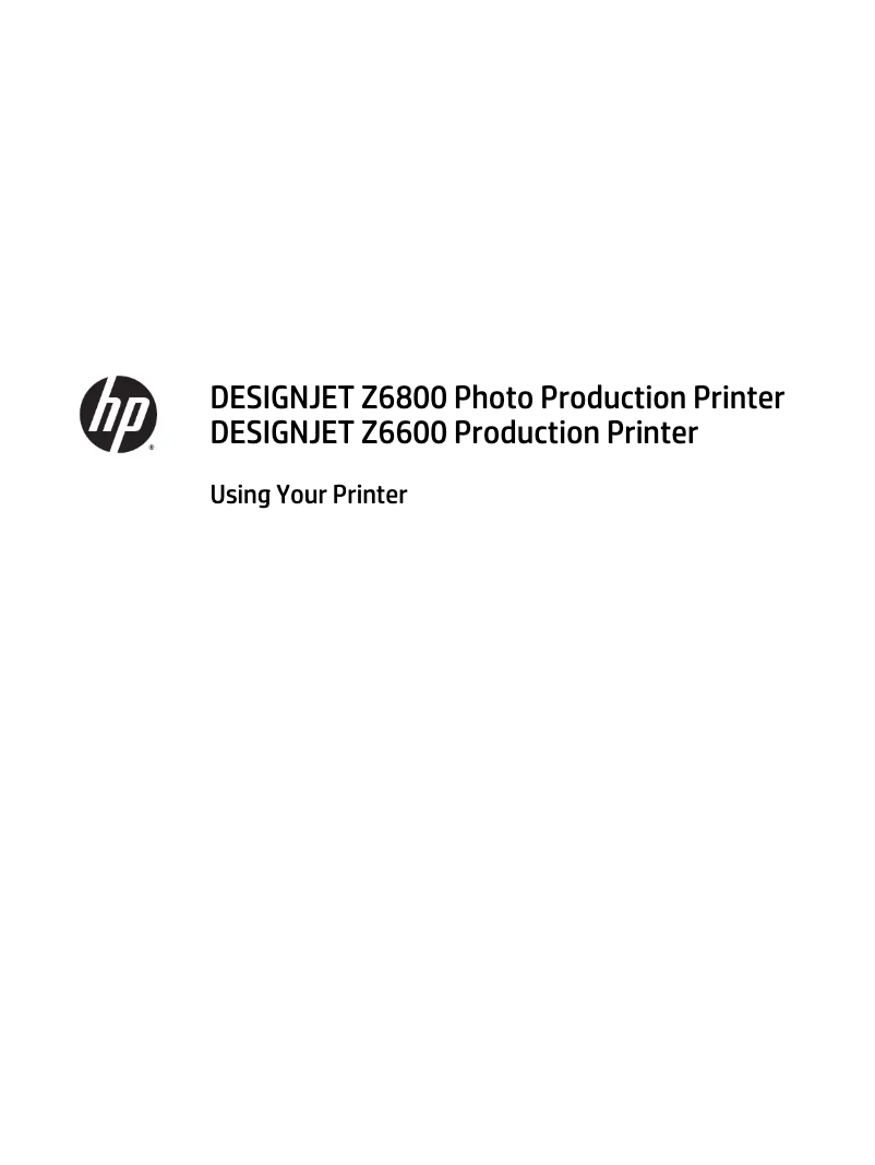 Page 1 de la notice Manuel utilisateur HP DesignJet Z6600