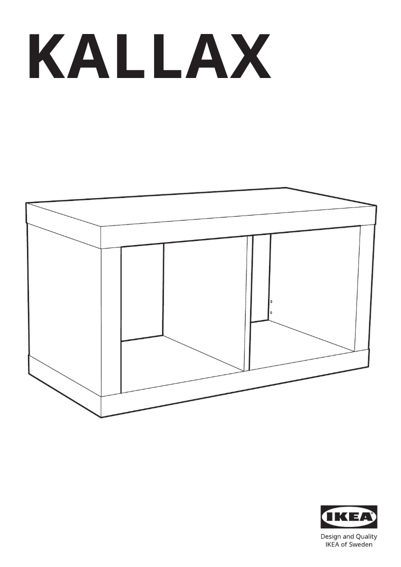 Image de la première page du manuel de l'appareil KALLAX 203.958.78