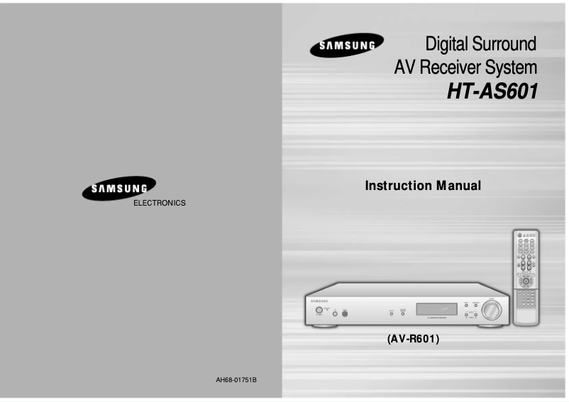 Page 1 de la notice Manuel utilisateur Samsung AV-R601