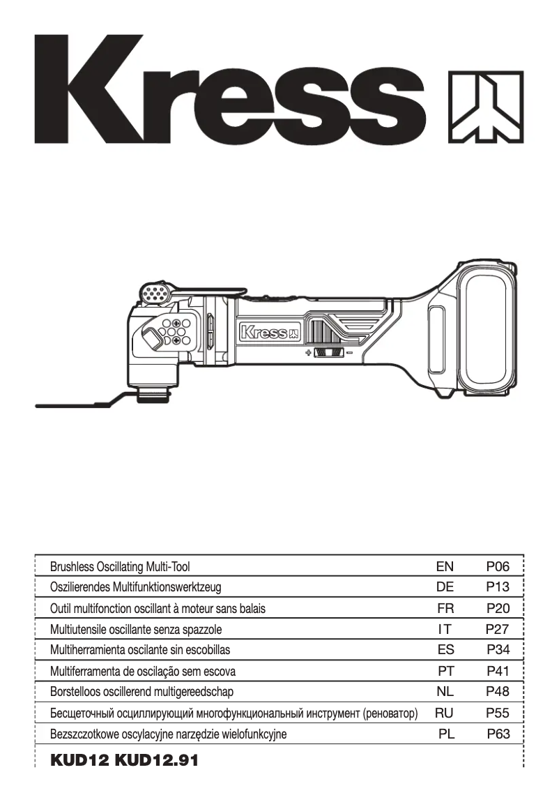 Page n°1 - Manuel utilisateur Kress KUD12.91