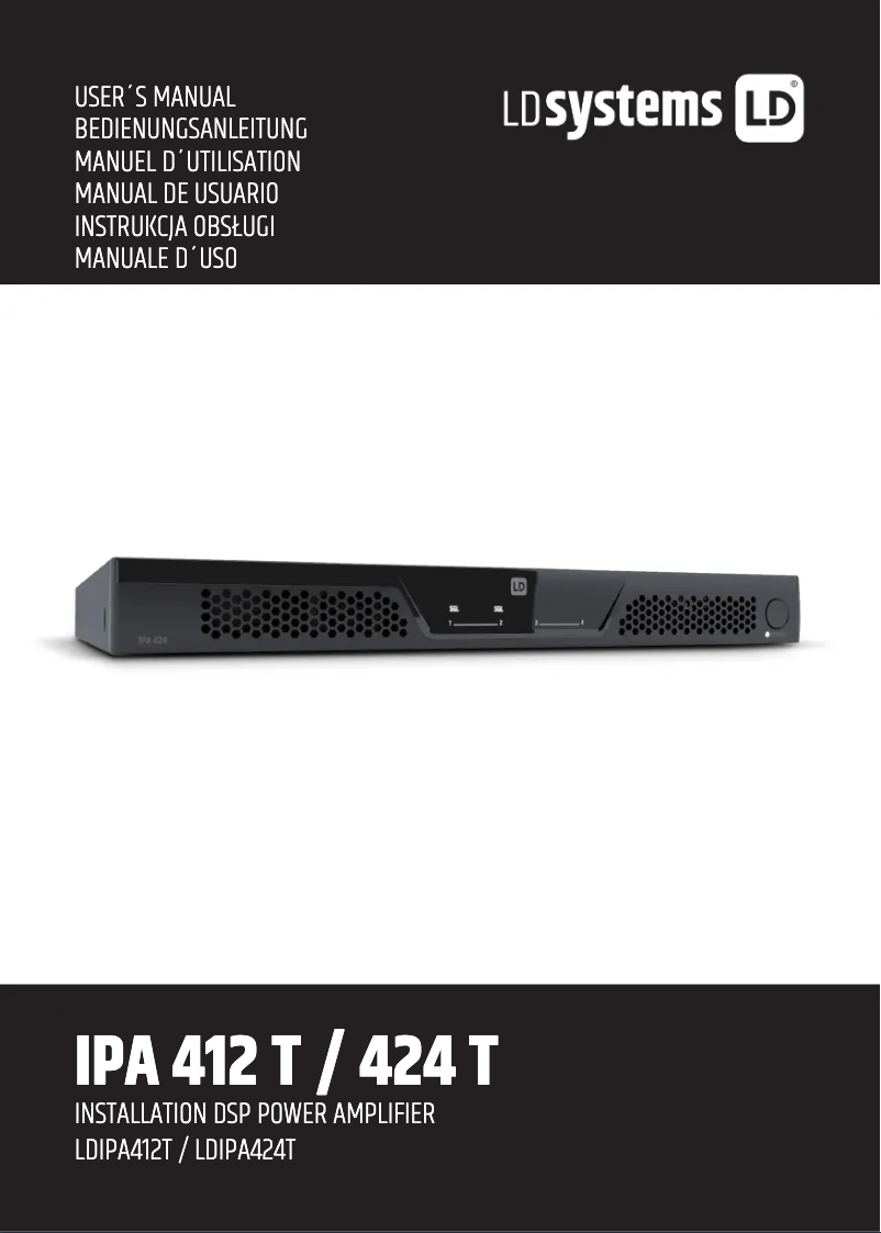 Page n°1 - Manuel utilisateur LD Systems IPA 424 T