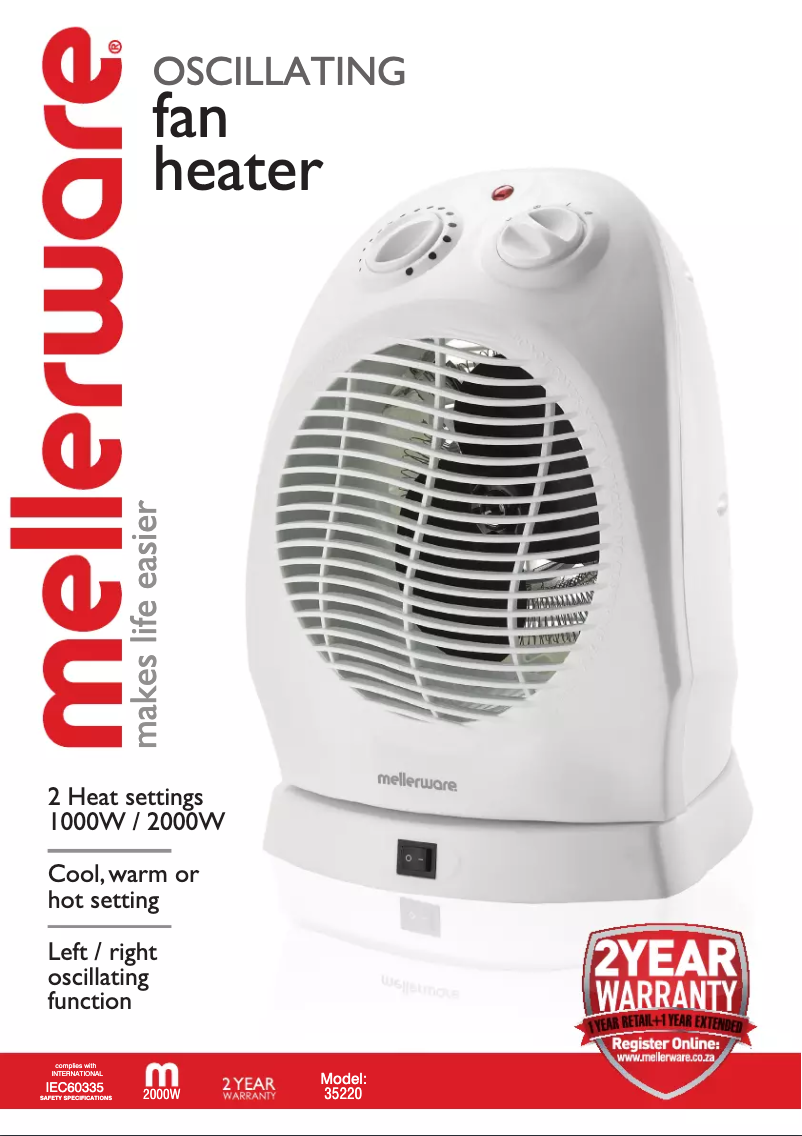 Page n°1 - Manuel utilisateur Mellerware 35220