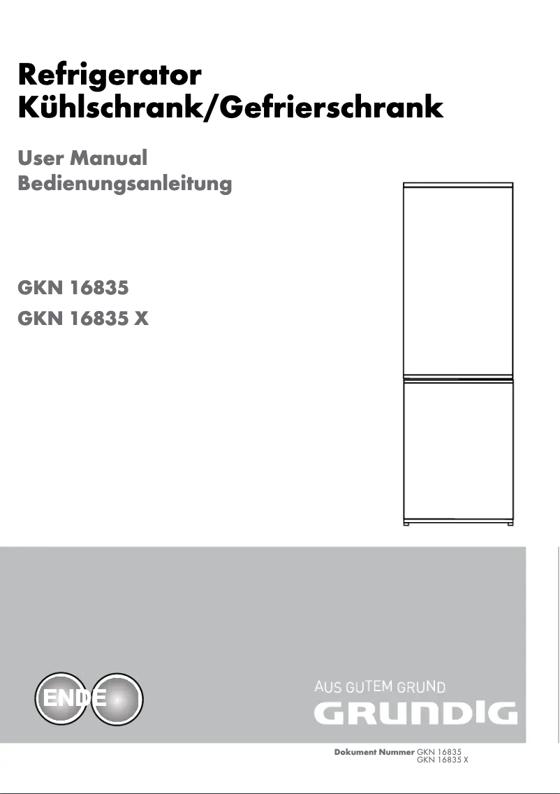 Page 1 de la notice Manuel utilisateur Grundig GKN 16835