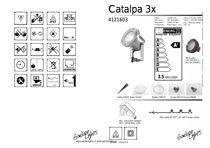 Page n°1 - Manuel utilisateur Garden Lights Catalpa