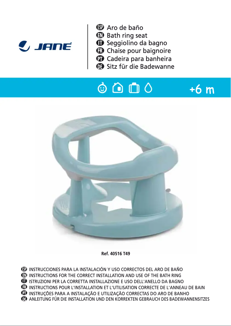Image de la première page du manuel de l'appareil Baby bath seat