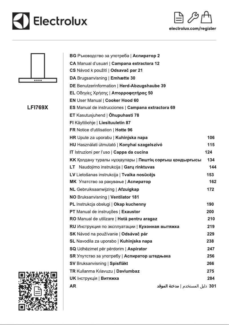 Page n°1 - Manuel utilisateur Electrolux LFI769X