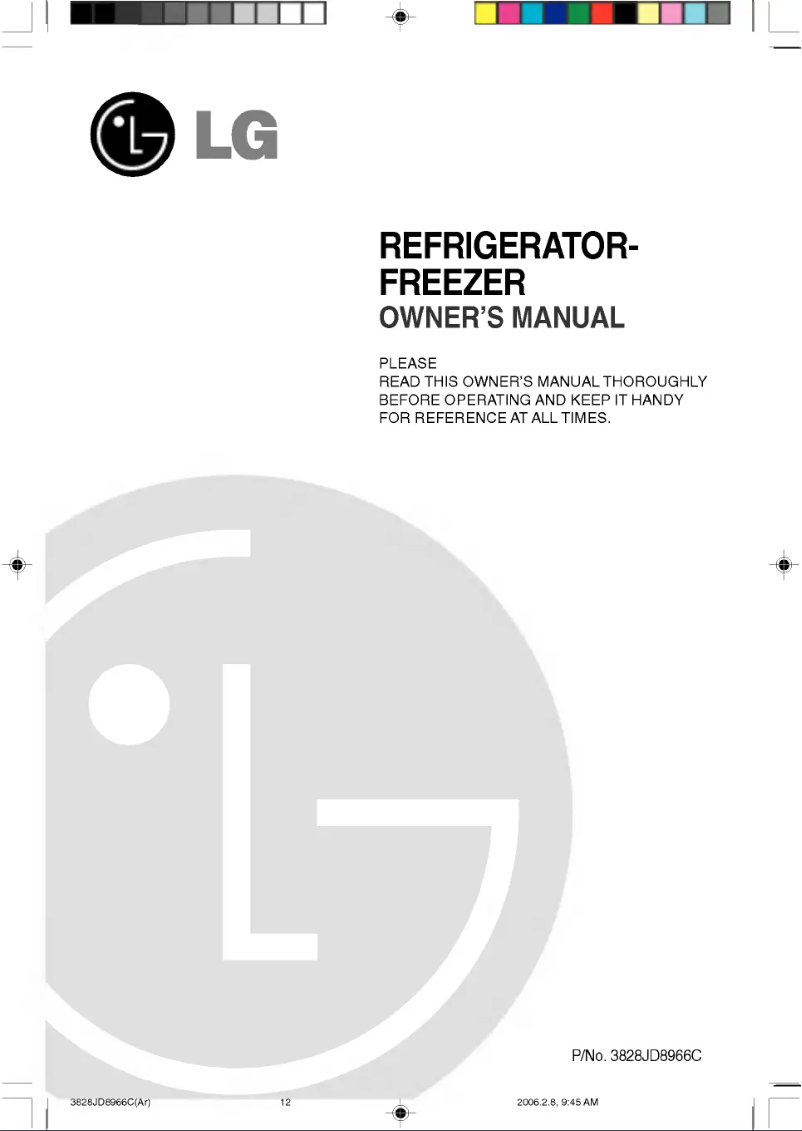 Image de la première page du manuel de l'appareil GR-B562QV