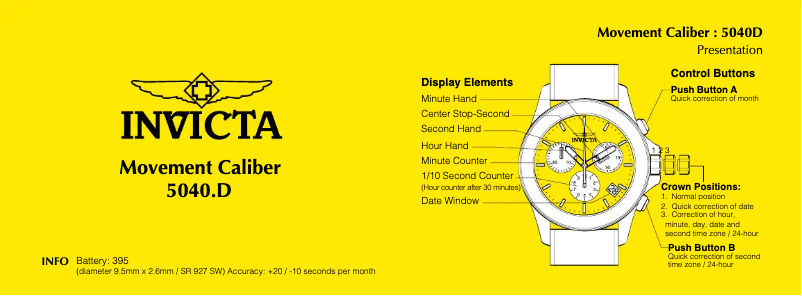 Page 1 de la notice Manuel utilisateur Invicta Russian Diver 6631