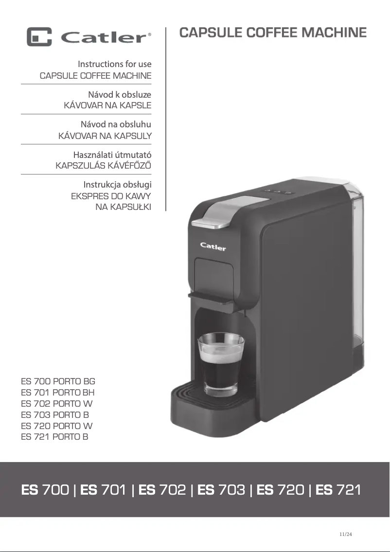 Image de la première page du manuel de l'appareil ES 700