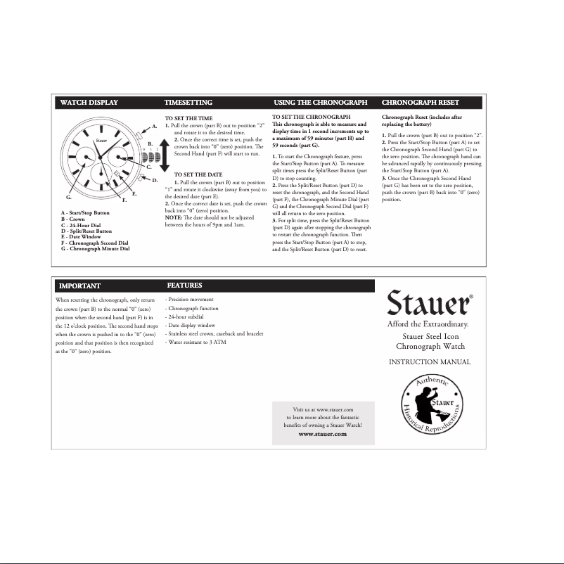 Page n°1 - Manuel utilisateur Stauer 40744