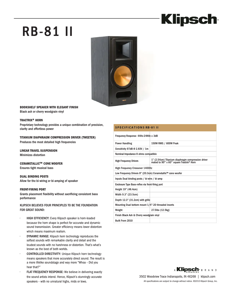 Image de la première page du manuel de l'appareil RB-81 II