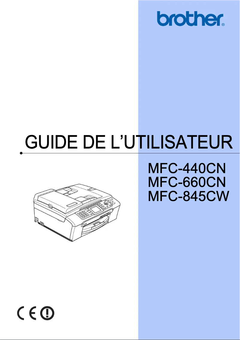 Page 1 de la notice Manuel utilisateur Brother MFC-845CW