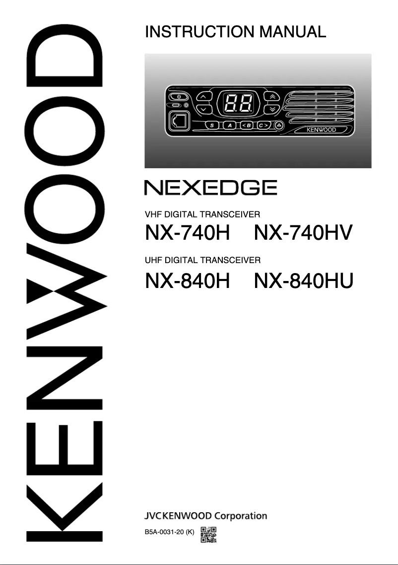 Page 1 de la notice Manuel utilisateur Kenwood NX-740