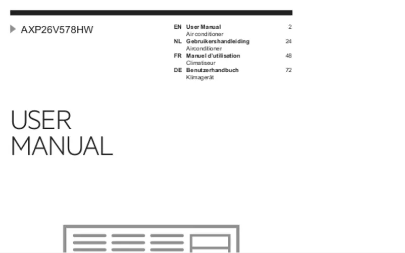Image de la première page du manuel de l'appareil AXP26V578HW