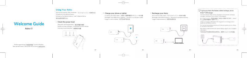 Image de la première page du manuel de l'appareil Astro E1