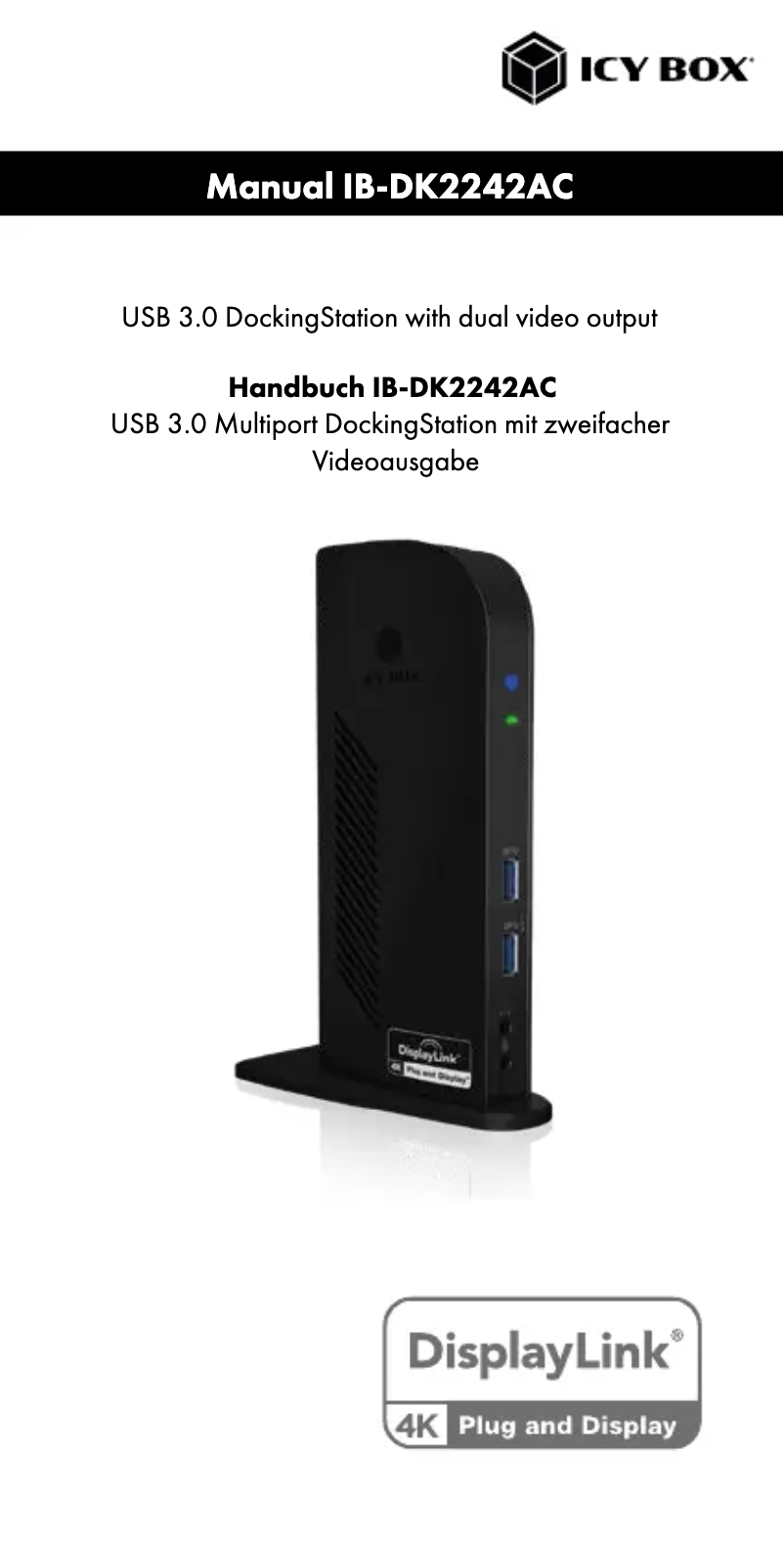 Image de la première page du manuel de l'appareil IB-DK2242AC