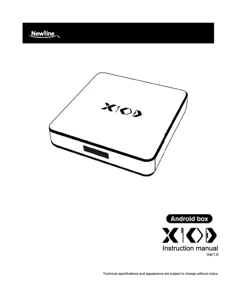 Page 1 de la notice Manuel utilisateur Newline X10D