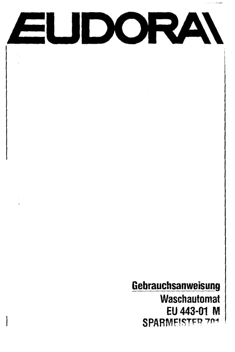Page n°1 - Manuel utilisateur Eudora EU 443