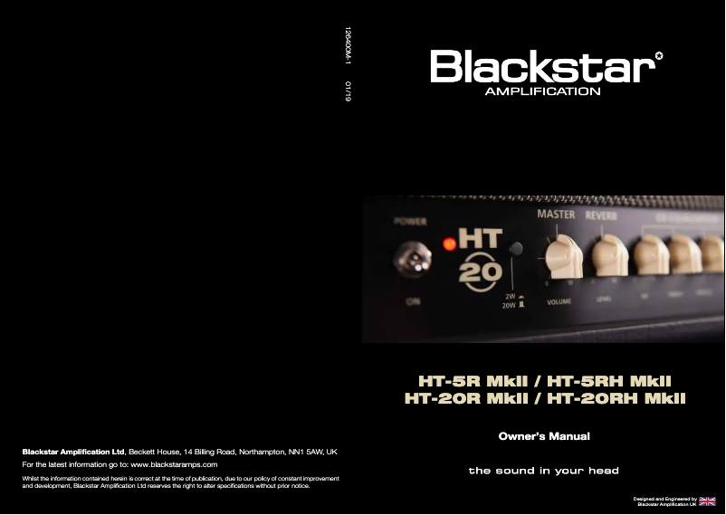 Page n°1 - Manuel utilisateur Blackstar HT-20R MkII