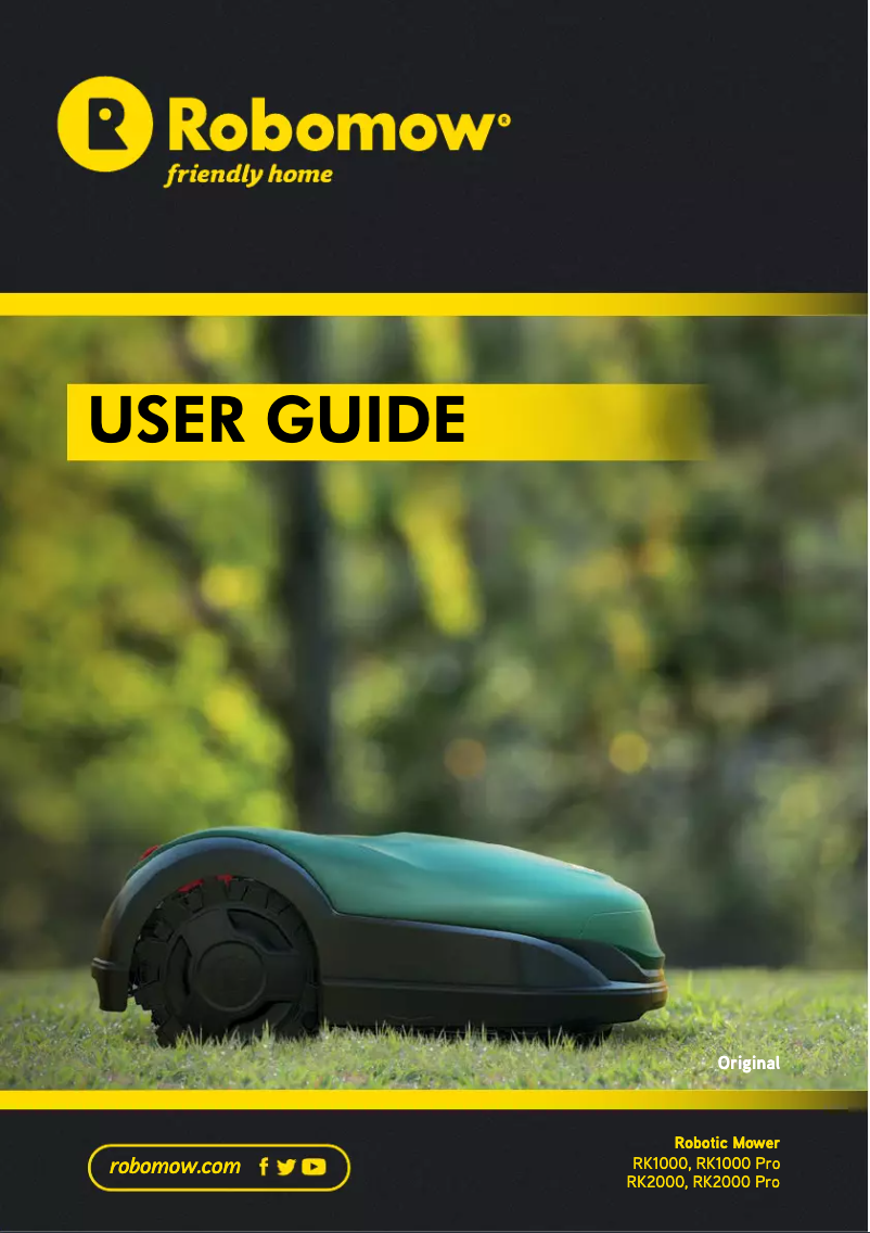 Página 1 del manual Manual de usuario Robomow RK2000 Pro