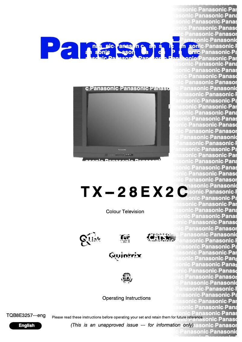 Page 1 de la notice Manuel utilisateur Panasonic TX-28EX2C