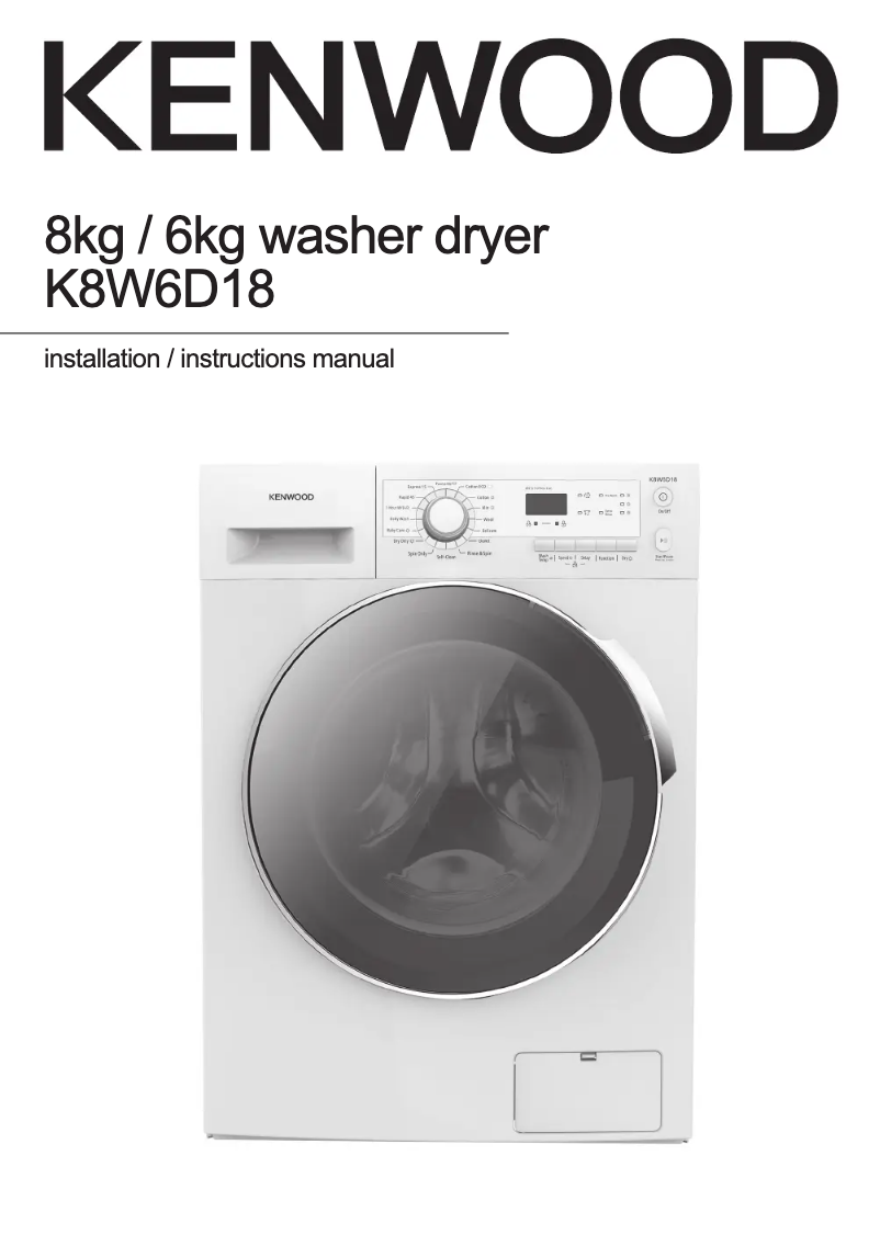 Page 1 de la notice Manuel utilisateur Kenwood K8W6D18