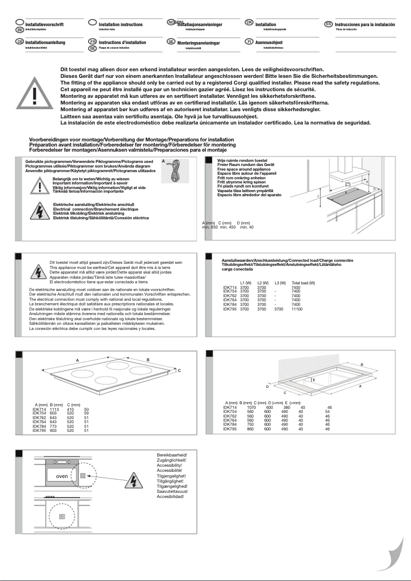 Image de la première page du manuel de l'appareil IDK754