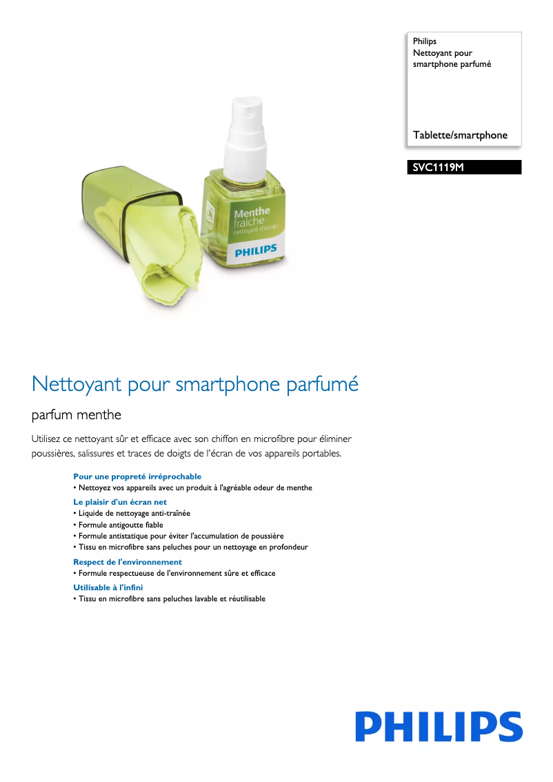 Image de la première page du manuel de l'appareil SVC1119M