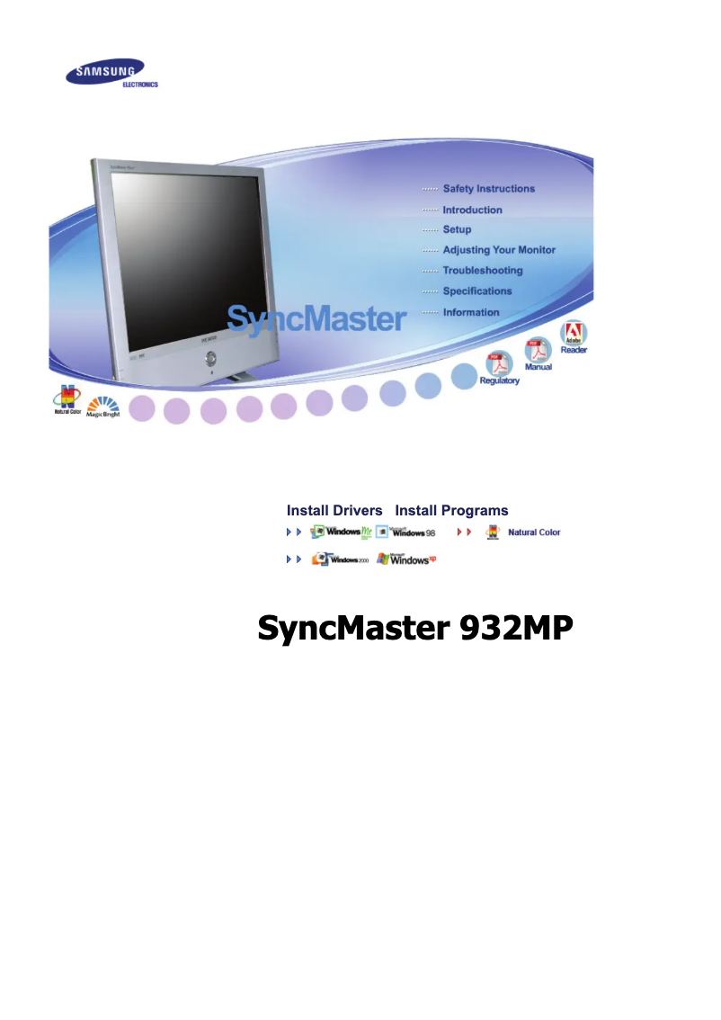 Page 1 de la notice Manuel utilisateur Samsung 932MP