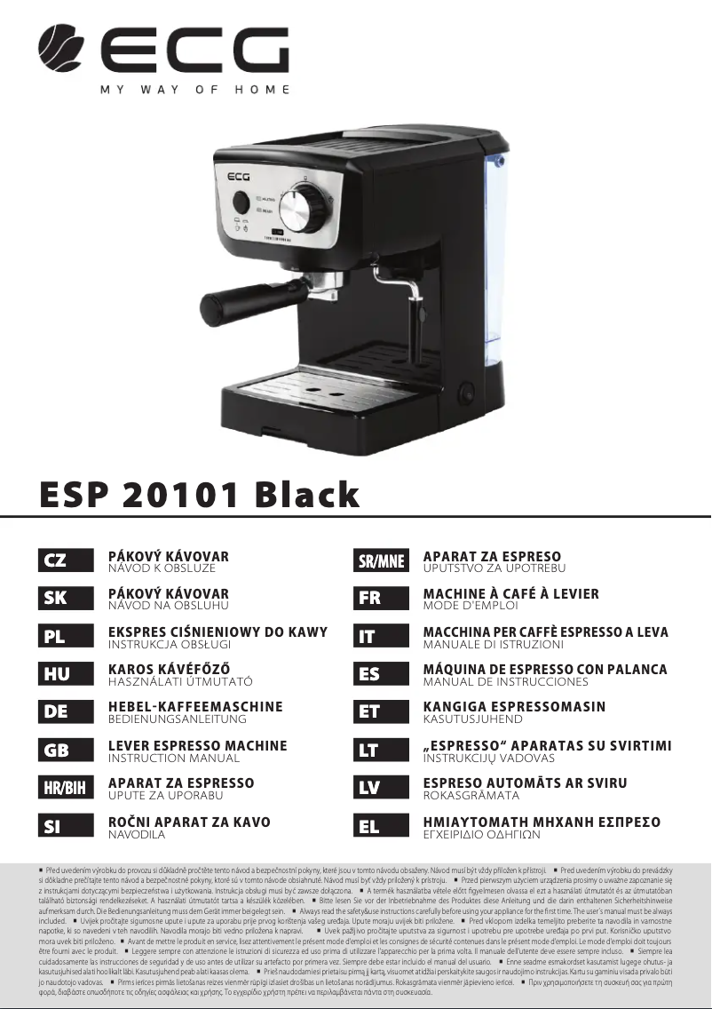 Page n°1 - Manuel utilisateur ECG ESP 20101