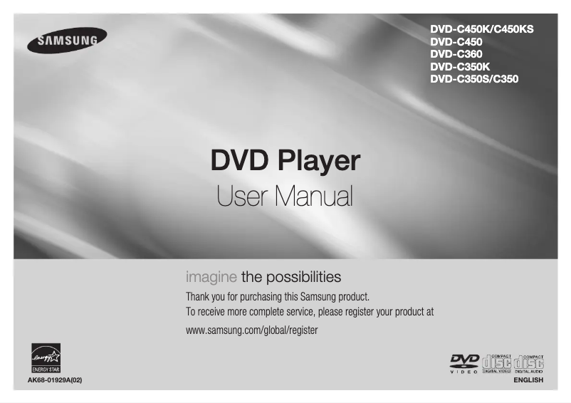 Page 1 de la notice Manuel utilisateur Samsung DVD-C360