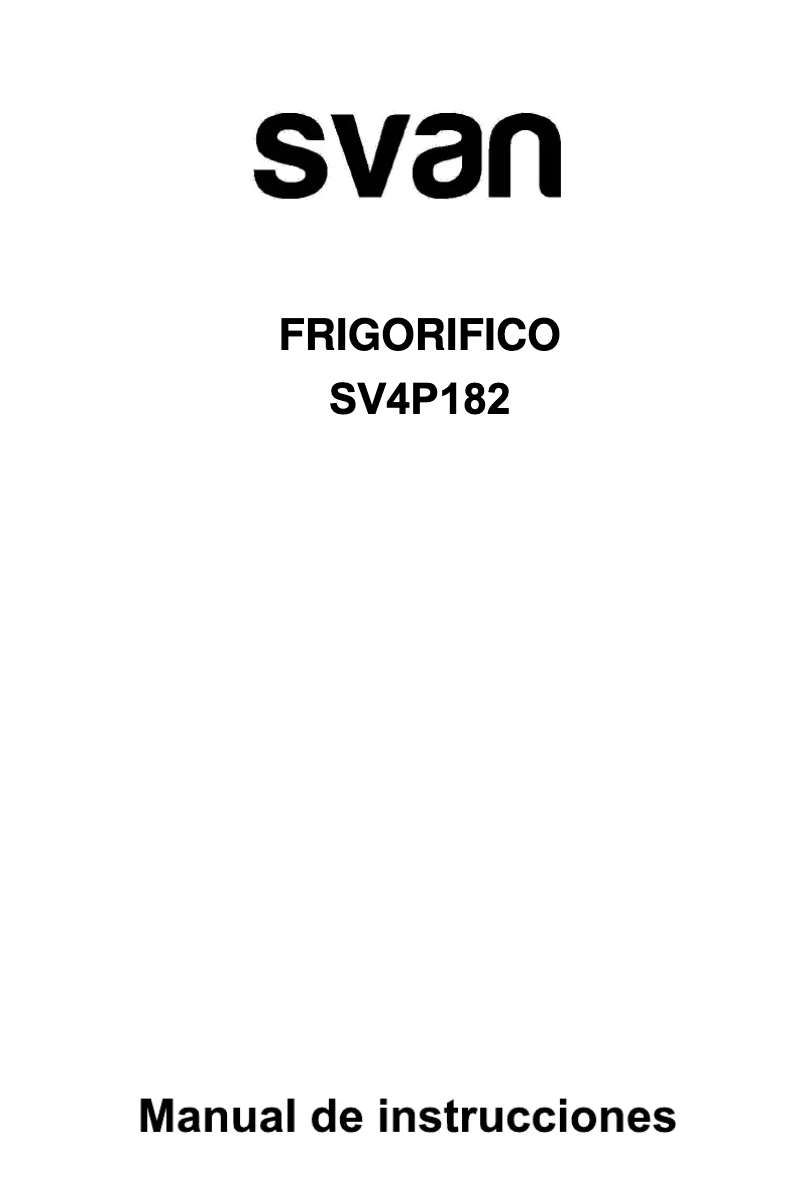 Page 1 de la notice Manuel utilisateur SVAN SV4P182