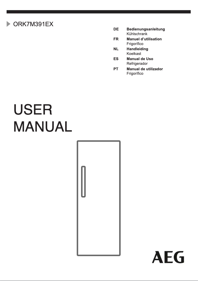 Page n°1 - Manuel utilisateur AEG ORK7M391EX