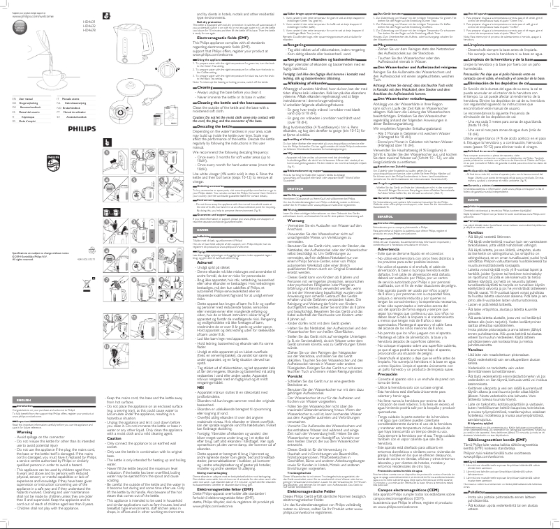 Page n°1 - Manuel utilisateur Philips HD4631