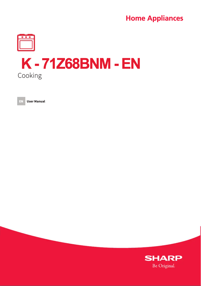 Page n°1 - Manuel utilisateur Sharp K-71Z68BNM-EN