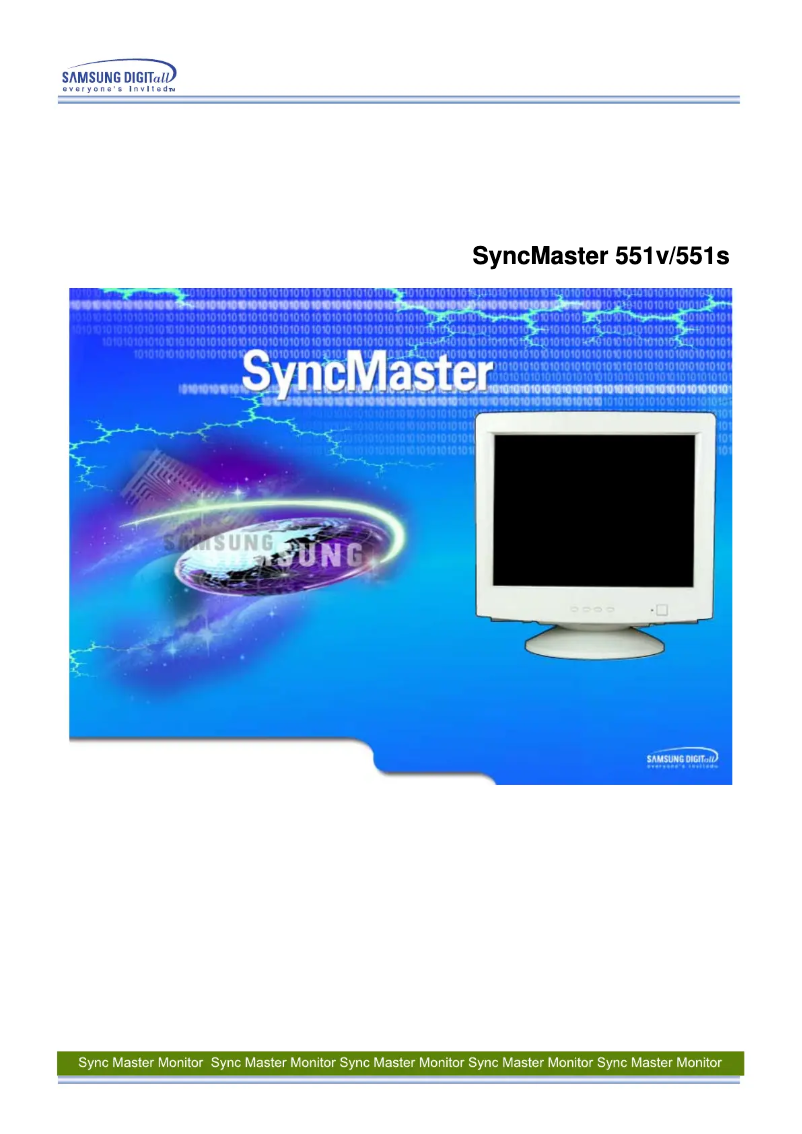 Image de la première page du manuel de l'appareil SyncMaster 551s