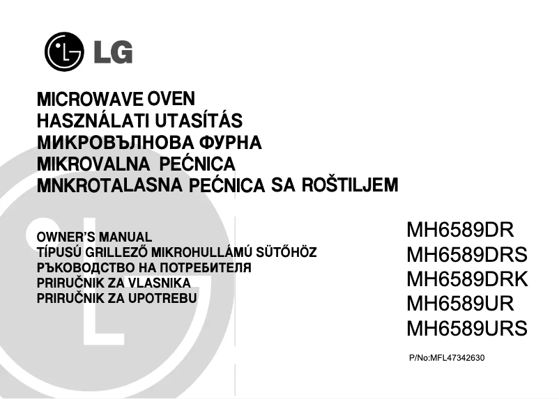 Page n°1 - Manuel utilisateur LG MH6589DRS