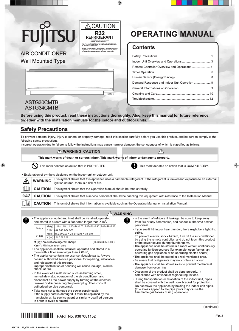 Image de la première page du manuel de l'appareil Lifestyle ASTG30CMTB
