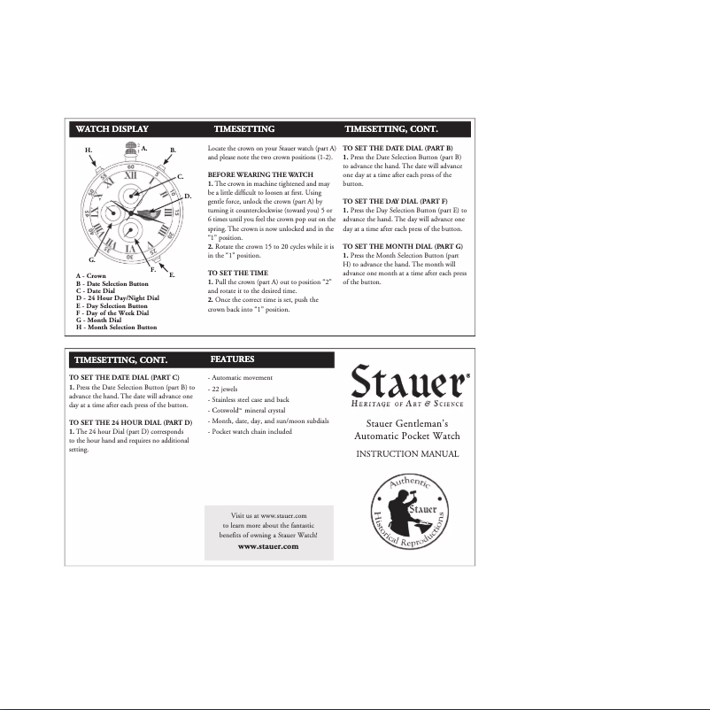 Page n°1 - Manuel utilisateur Stauer 28556