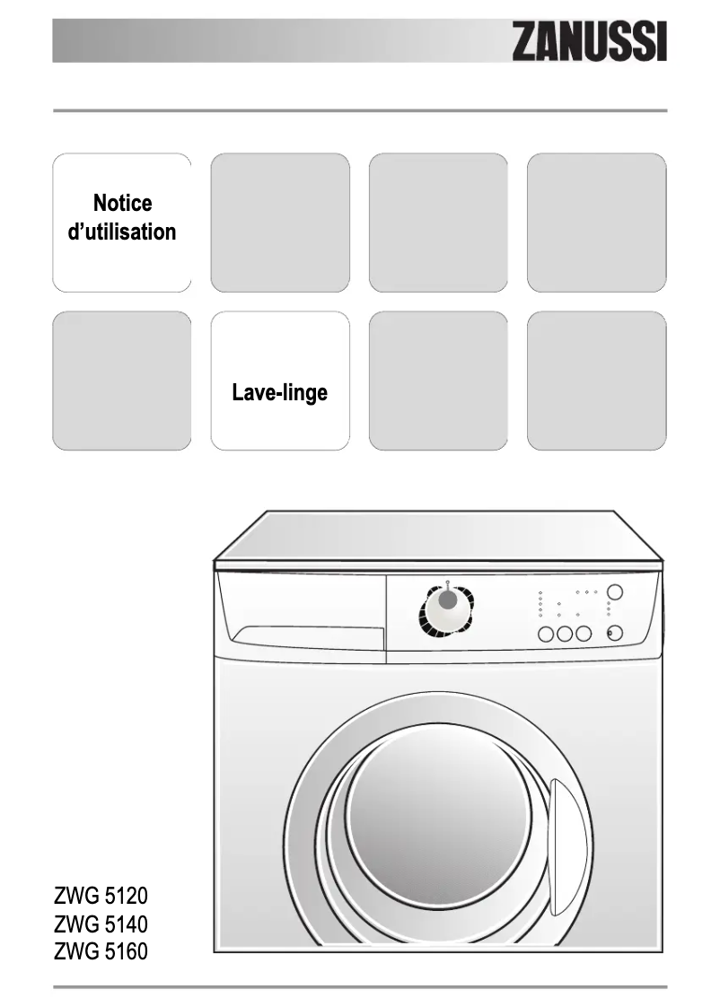 Image de la première page du manuel de l'appareil ZWG 5140