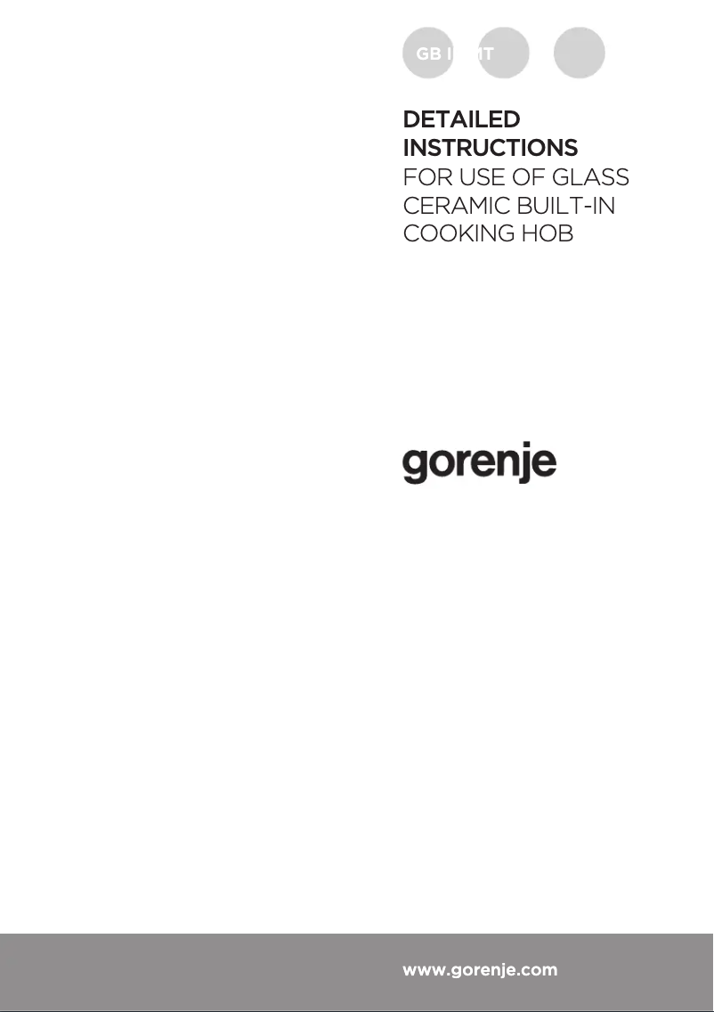 Page n°1 - Guide d'installation Gorenje CT43SC